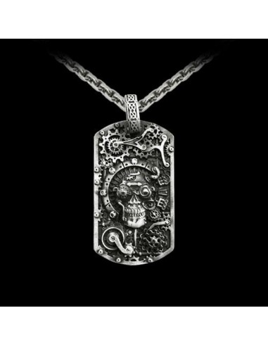 "Steampunk Skull" Dog Tag Pendant s'inspire de l'anatomie humaine