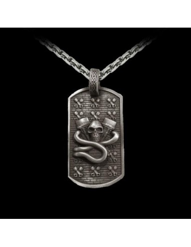 "V-Twin Skull" Dog Tag Pendant commande en ligne