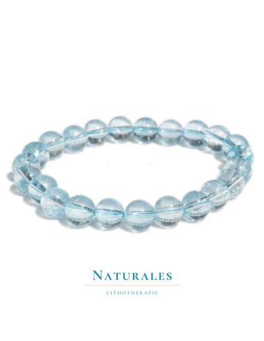 Bracelet topaze bleue - stabilité / apaisement / humeur vous aussi creer 