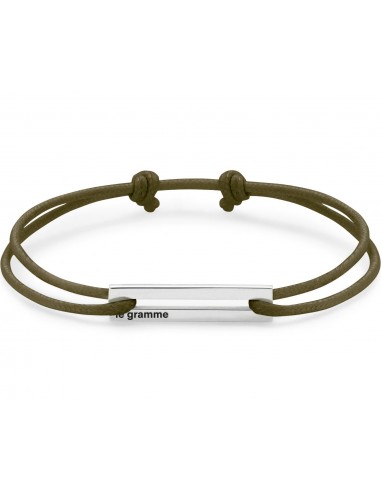 perforated khaki cord bracelet le 1.7g la colonne vertébrale