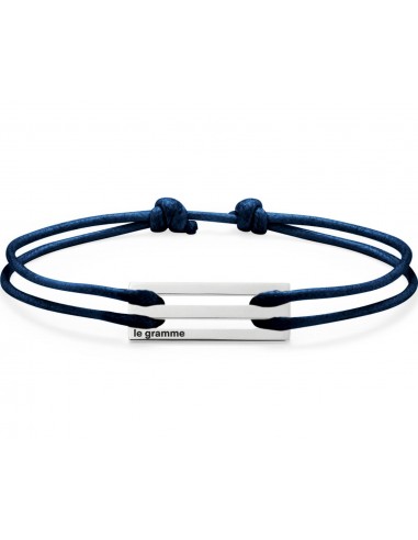 perforated navy blue cord bracelet le 2.5g la colonne vertébrale