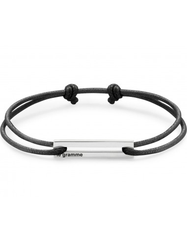 perforated black cord bracelet le 1.7g en ligne