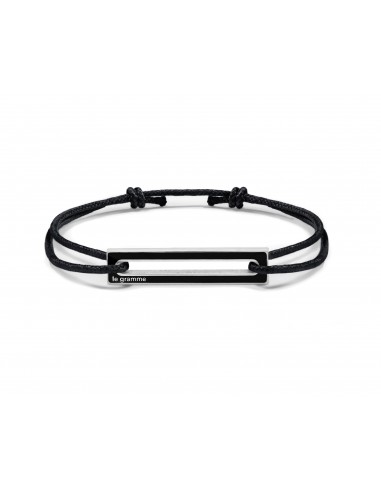 lacquered black cord bracelet le 1,7g les muscles