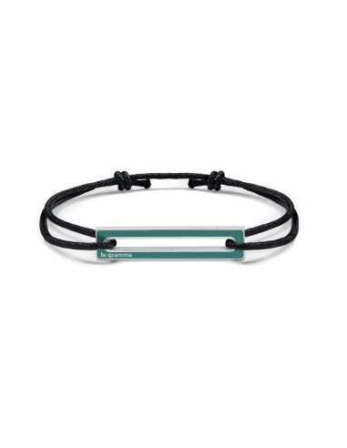 gift box - green lacquered cord bracelet le 1,7g les ligaments