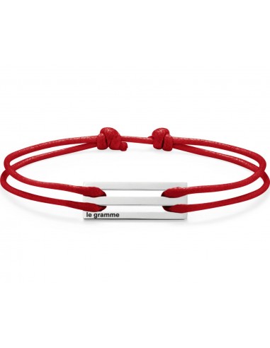 bracelet cordon rouge perforé le 2,5g la chaussure