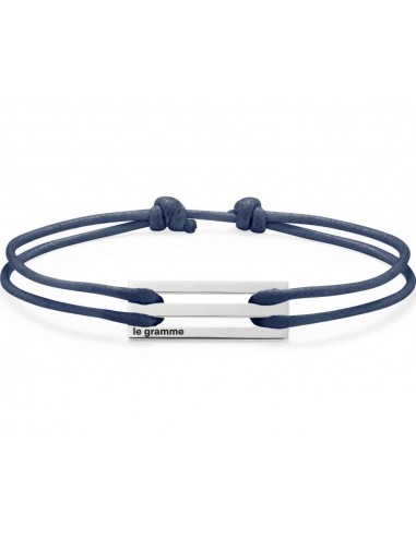 bracelet cordon bleu gris perforé le 2,5g pas cher 