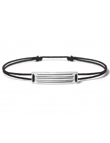 bracelet cordon noir godron le 5g pas chere