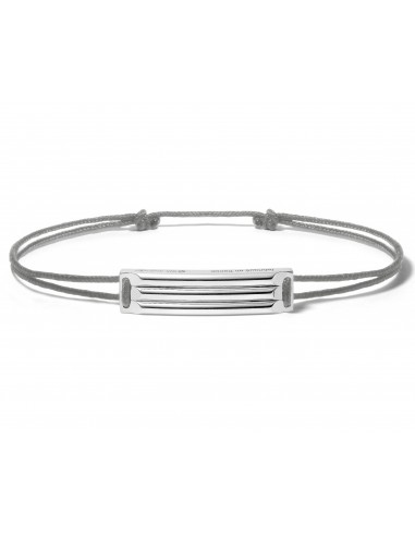 bracelet cordon gris godron le 5g Pour