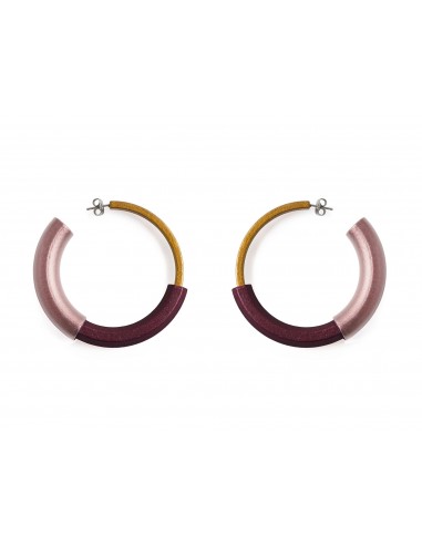 Boucles d'Oreilles GALILEO - Bordeaux et Rose Gold livraison et retour toujours gratuits