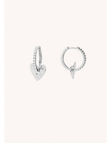 Boucles d'oreilles - Heart Hoops Argent la livraison gratuite