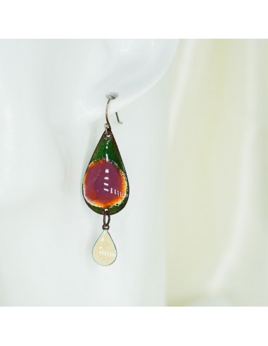 Boucles d'oreilles BRINCO GOTA - Vert Mauve Orange suggérées chez