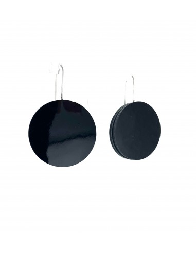 Boucles d'oreilles CIRCLE 02 FIL SMALL - Black Gloss sur le site 