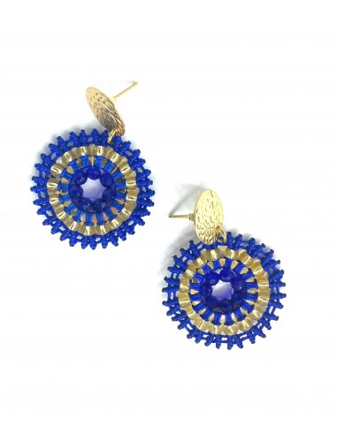 Boucles/Clips d'Oreilles MINI ANDES - Bleu pas cher 