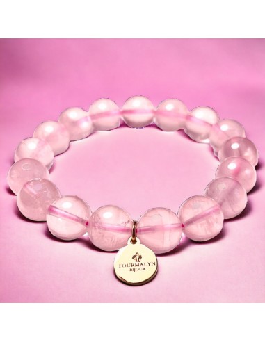 Bracelet "SUNSHINE" en pierres naturelles de Quartz Rose Les êtres humains sont 