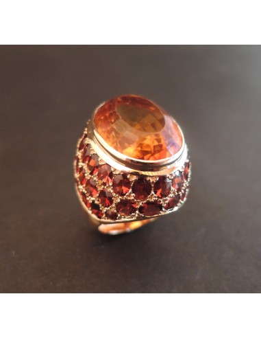 Importante Bague Citrine Et Grenats, Or Rose sélection de produits