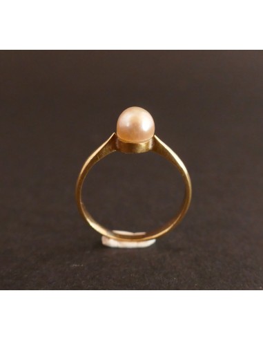 Bague Sertie d'Une Perle De Culture, Or 18k est présent 