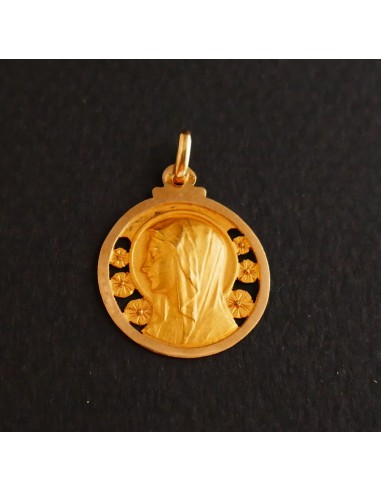 Médaille Art Déco, Neuve De Stock, Représentant La Vierge, Or 18 Carats ouvre sa boutique