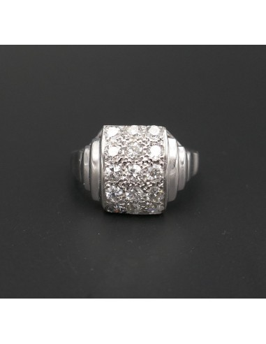 Bague Diamants, Platine Et Or Blanc 18 Carats. la chaussure