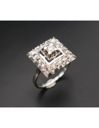 Bague vintage Diamants, Or Blanc 18 Carats. store