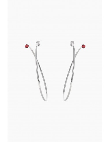 Boucles d'oreilles Nancy rouge ouvre sa boutique